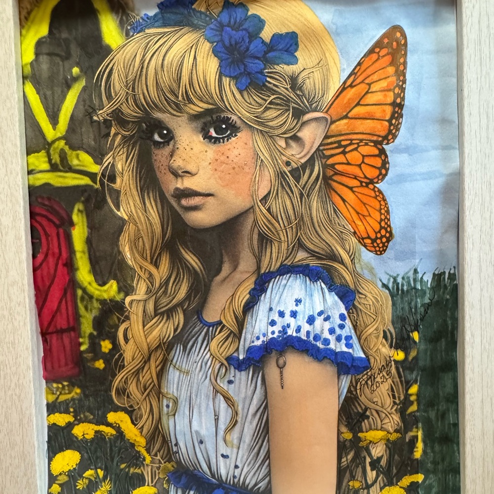 Orange and Blue Fantasy Illustration Art